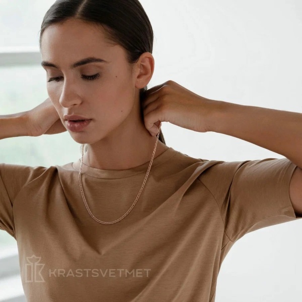 Цепь из красного золота 585, плетение «Ромб двойной»